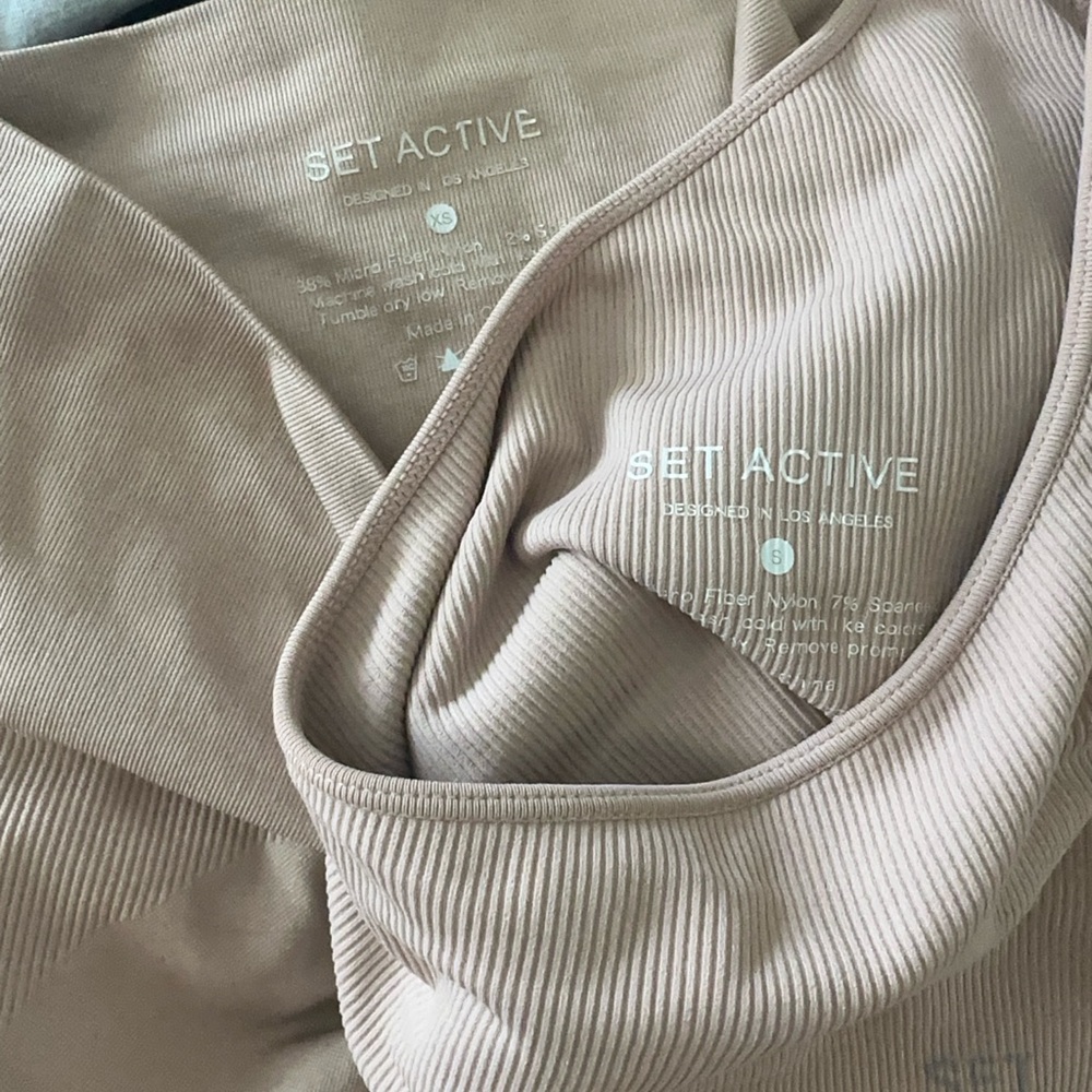 SET Active Ribbed One-Shoulder Set XS/S - Picture 2 of 6